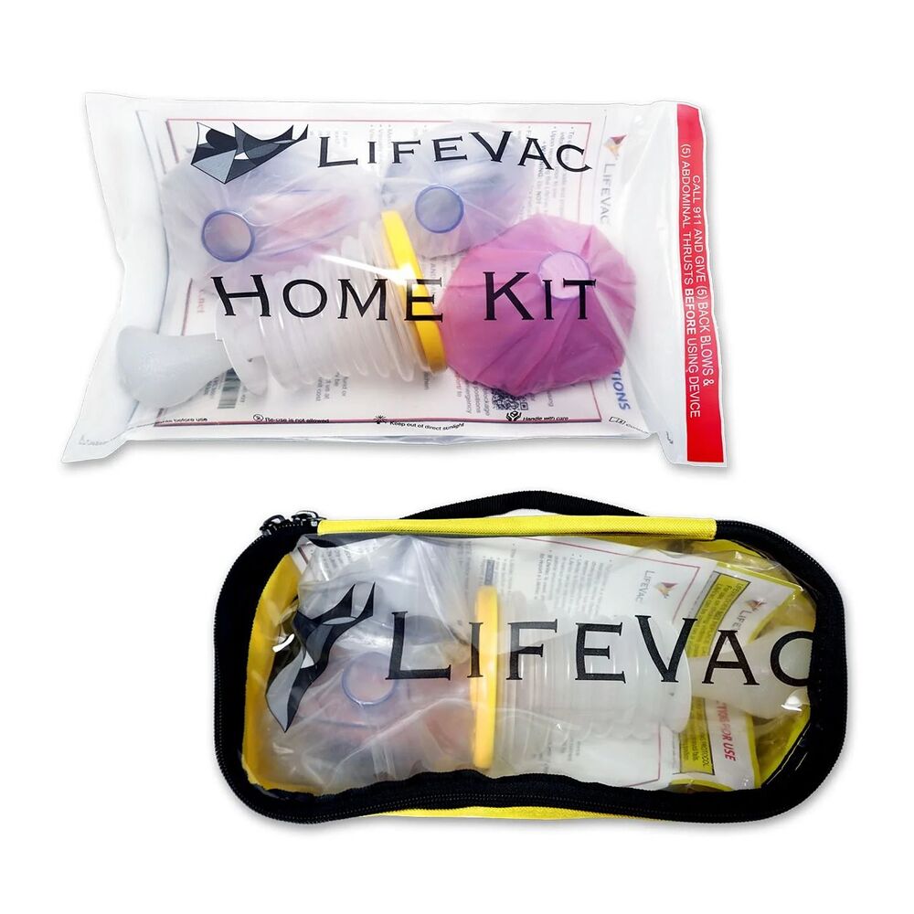 LifeVac 1 Home Kit 1 Travel Kit (2 Pack LifeVacs) Anti Choking Devices LOT